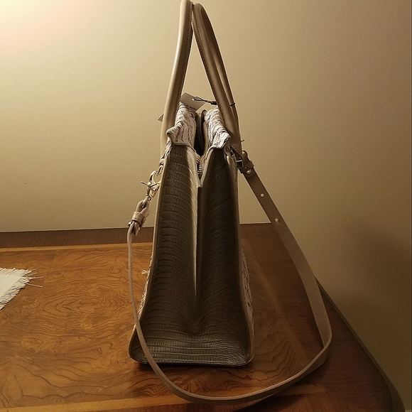 Brahmin Priscilla Pearl Lummus Leather Satchel with Matching Wallet - Picture 5 of 16